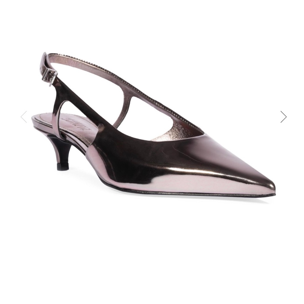 Schutz Boris Kitten Heel in Very Pewter